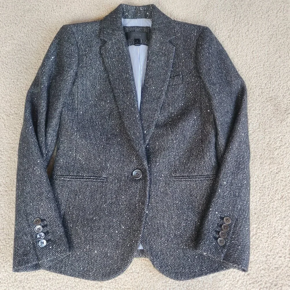 NWOT Sparkle Sequin Campbell Donegal Blazer Herringbone